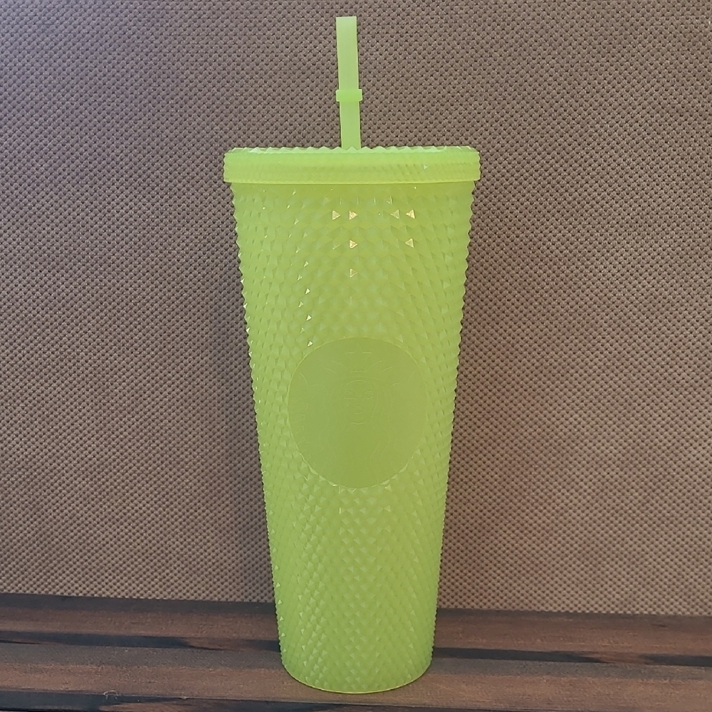 Starbucks Neon Lime Textured Reusable Tumbler with Straw